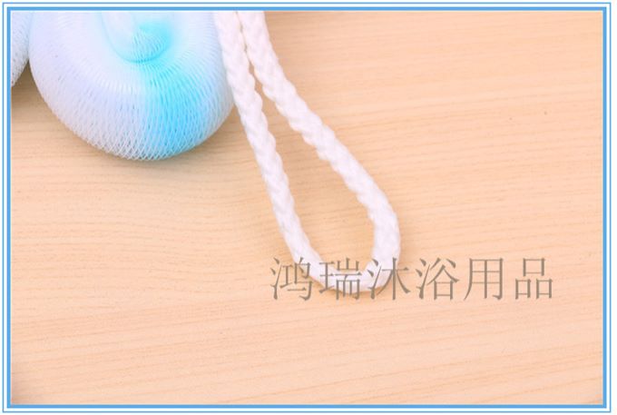 家用浴花挂带沐浴洗澡球可爱柔软洗浴用品搓背搓澡不散浴花洗澡球详情图5