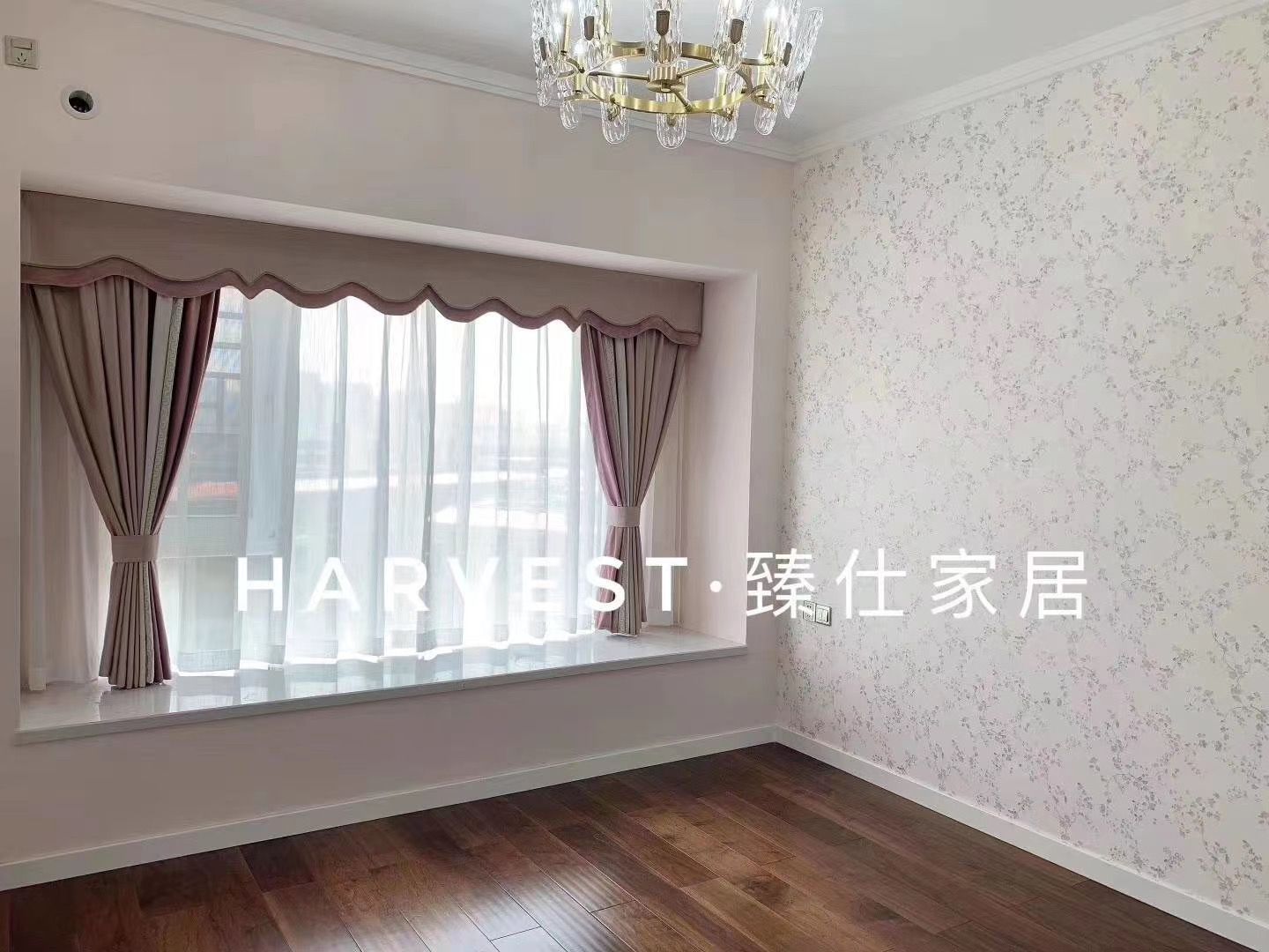 德国艾仕布艺窗帘现代简约轻奢窗帘高精密提花橙色拼接高档客厅卧室遮光细节图