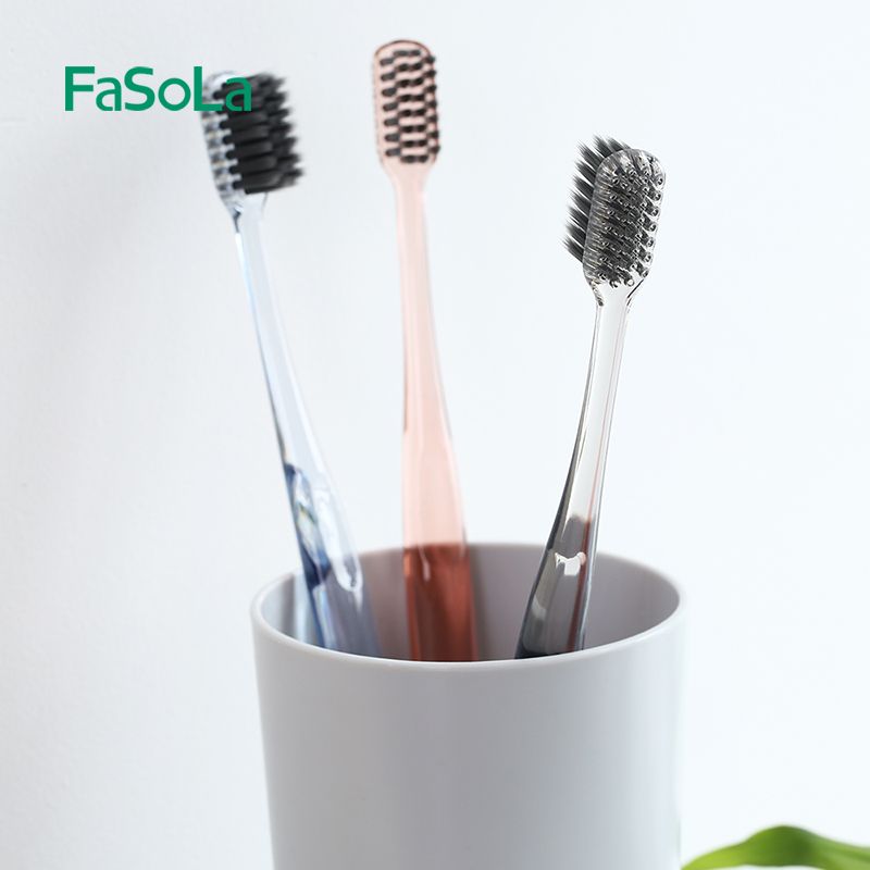 Adult soft-bristled toothbrush, bamboo charcoal couple ultra-fine antibacterial children's cleaning toothbrush, women's household family set, free shipping details Picture