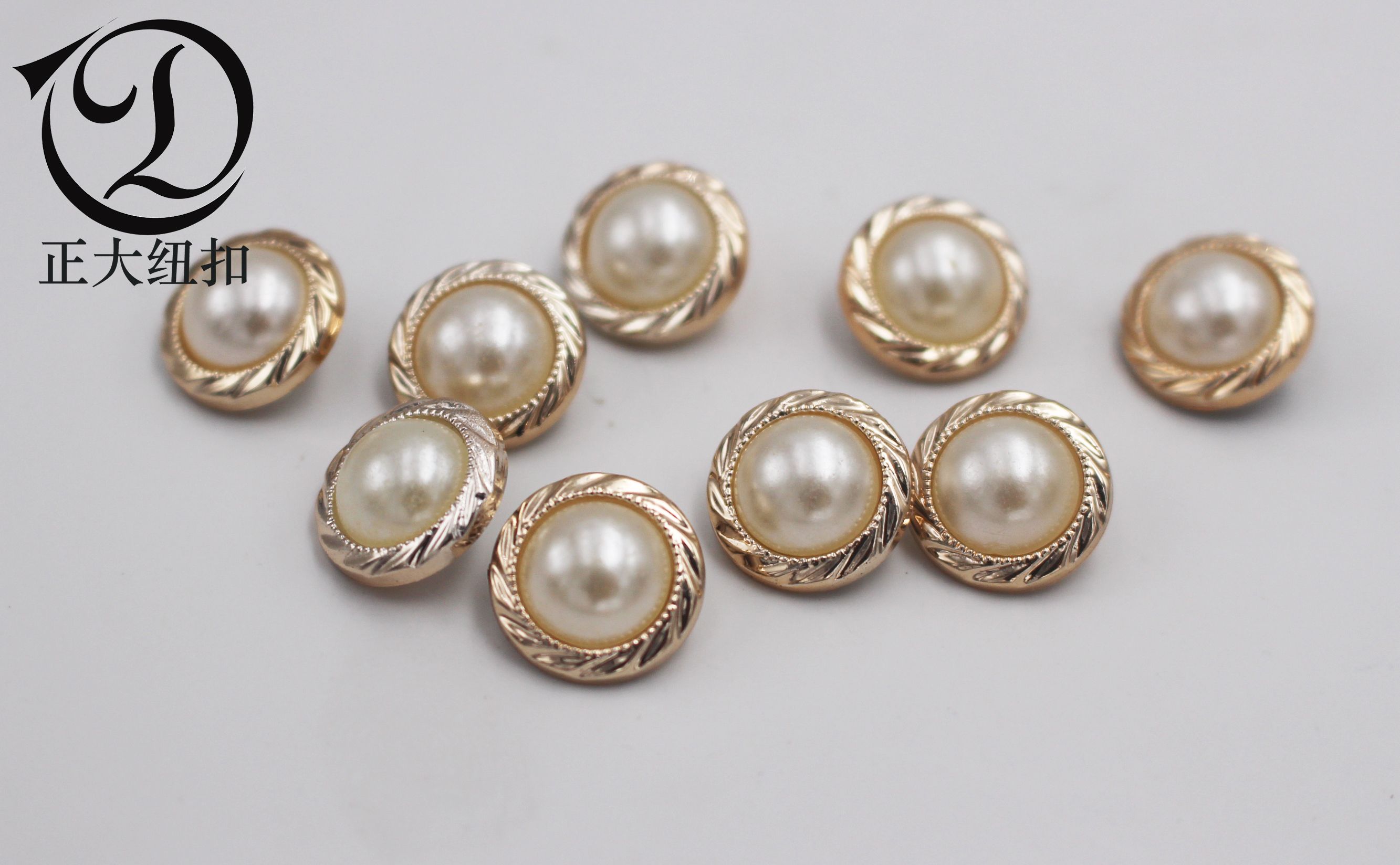 塑料纽扣白色珍珠风衣外套纽扣装饰钮扣高档手缝纽扣(1)详情1