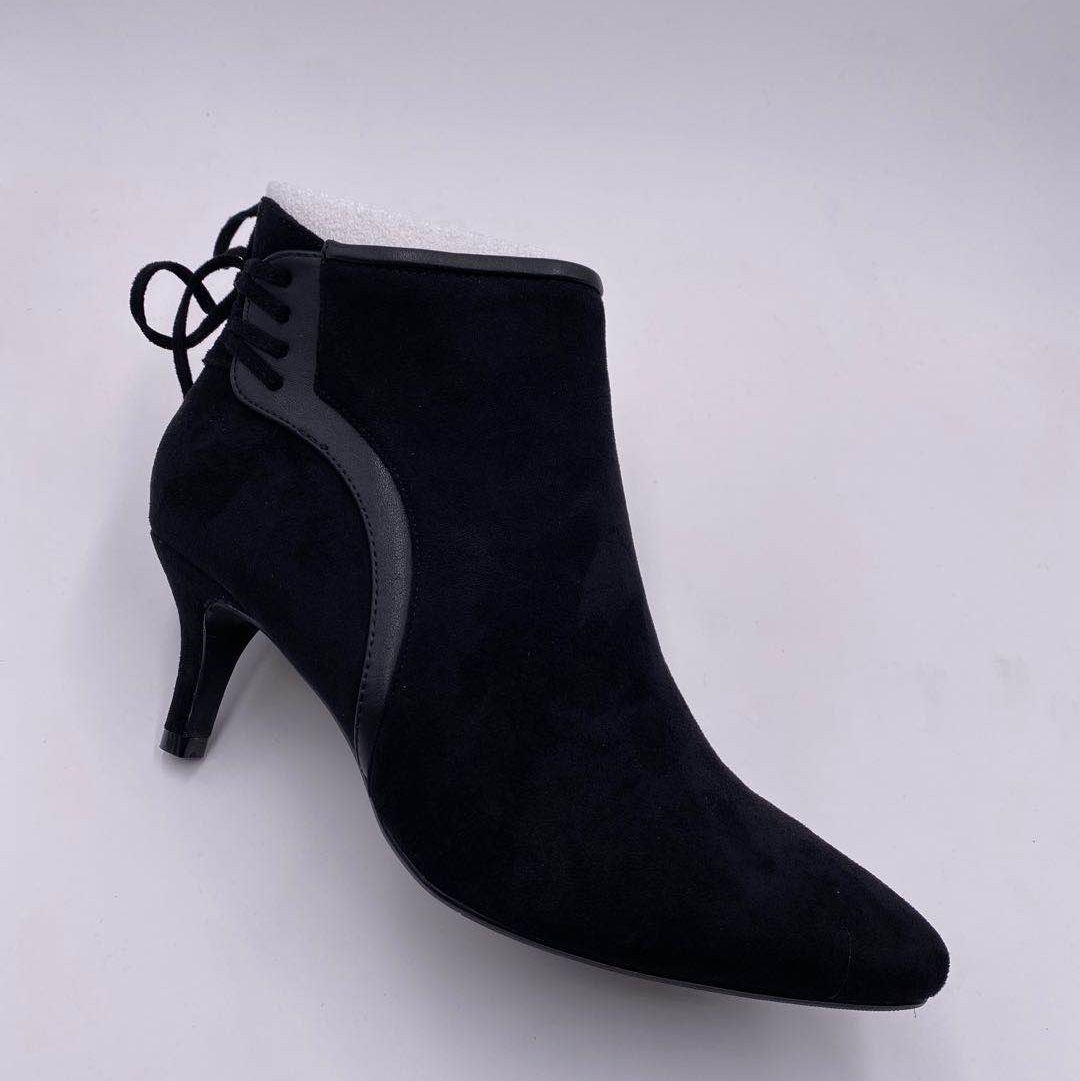 Women's fashionable low-heeled fleece ankle boots