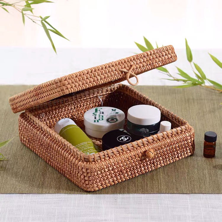 方形镂空瓷片三饼茶叶盒收纳盒细节图