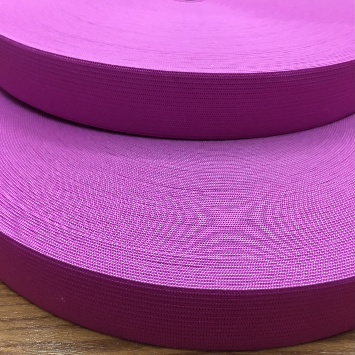 2.5公分梅红色松紧带，钩编款