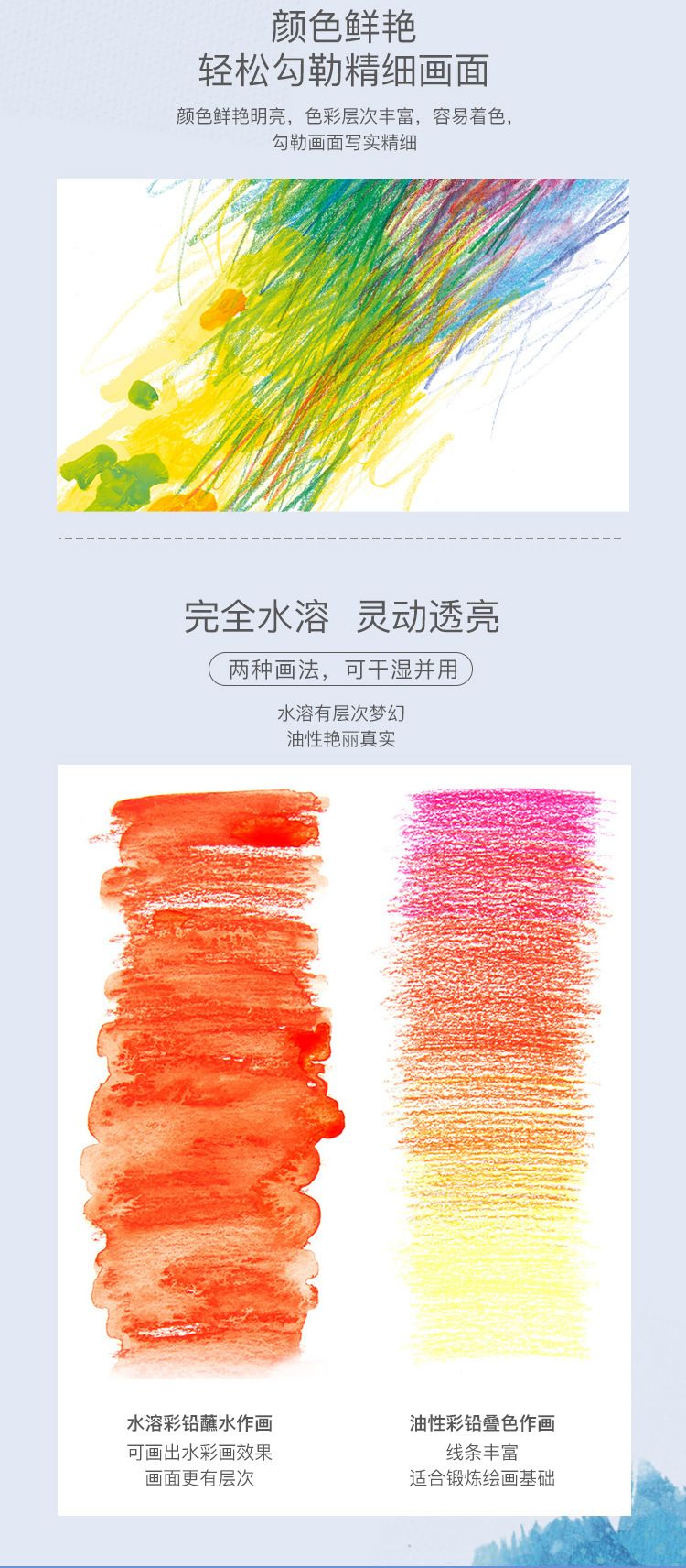 Faber-castell 48-color colored pencils from Germany, children's doodling coloring, student drawing water-soluble colored pencils detail image 8