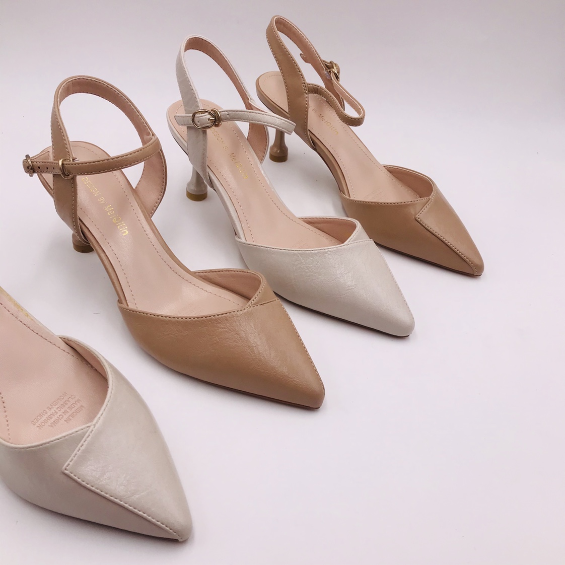 Women's PU headband fashionable one-shoulder buckle heel sandals