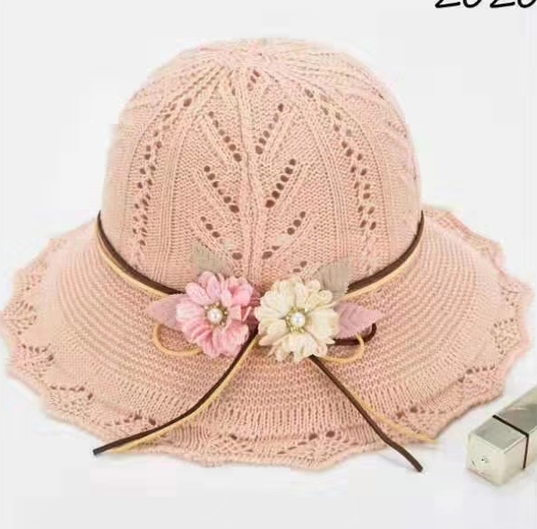 Fringed double flowered children's sun hat thumbnail