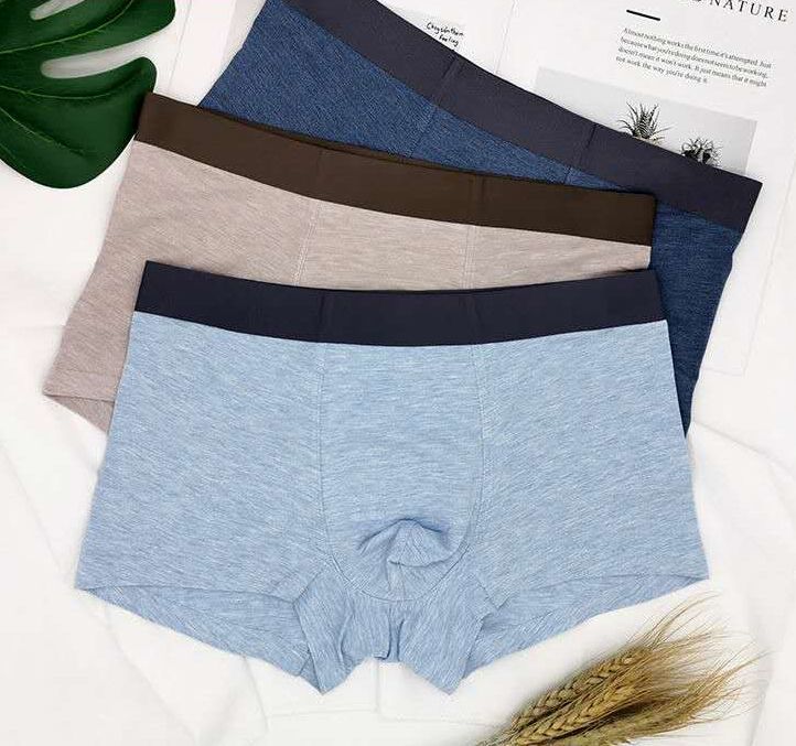 Men's underwear: Modal cotton mid-waist, comfortable and sporty, straight-cut shorts. Men's colorful chiffon, four-corner underpants