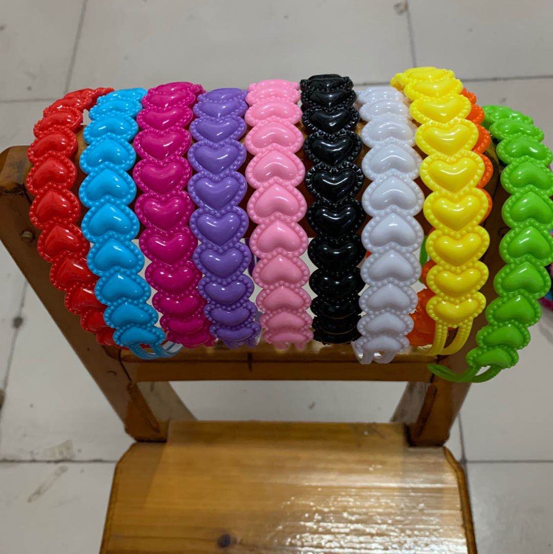 Korean women's headwear color children's headband rubber paint plastic headband haircard manufacturers direct cross-border supply thumbnail