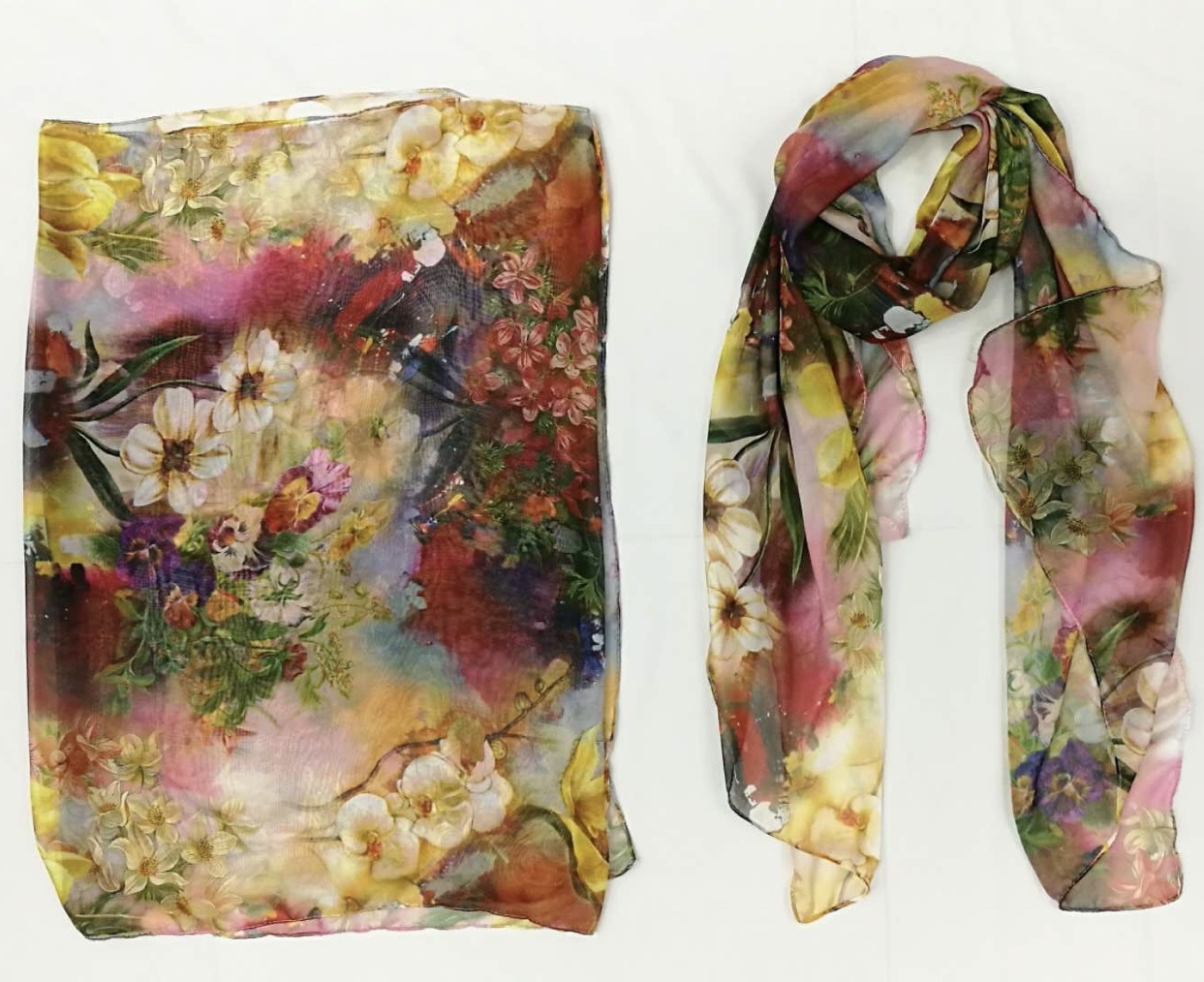 Chiffon Printing Spring, Summer, Autumn And Winter New Variety Silk Scarf 520&57
