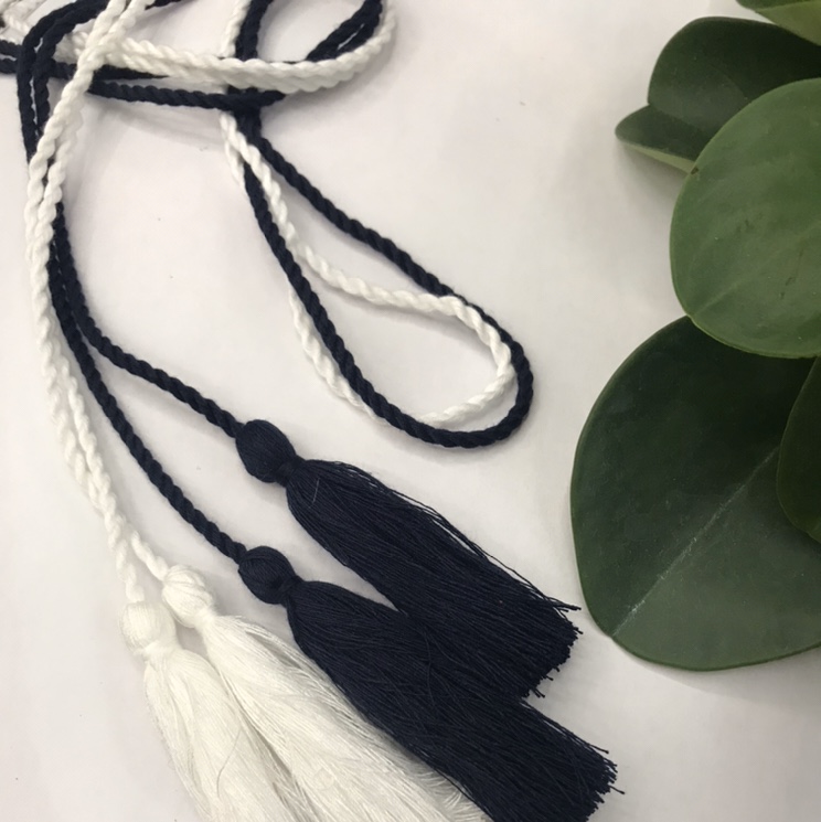 涤纶棉线两头流苏，服装辅料腰绳流苏领口绳