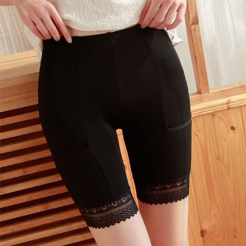 Safety pants, leak-proof pocket women's summer large-sized safety pants, modal thin breathable slimming three-part leggings for women detail image 4