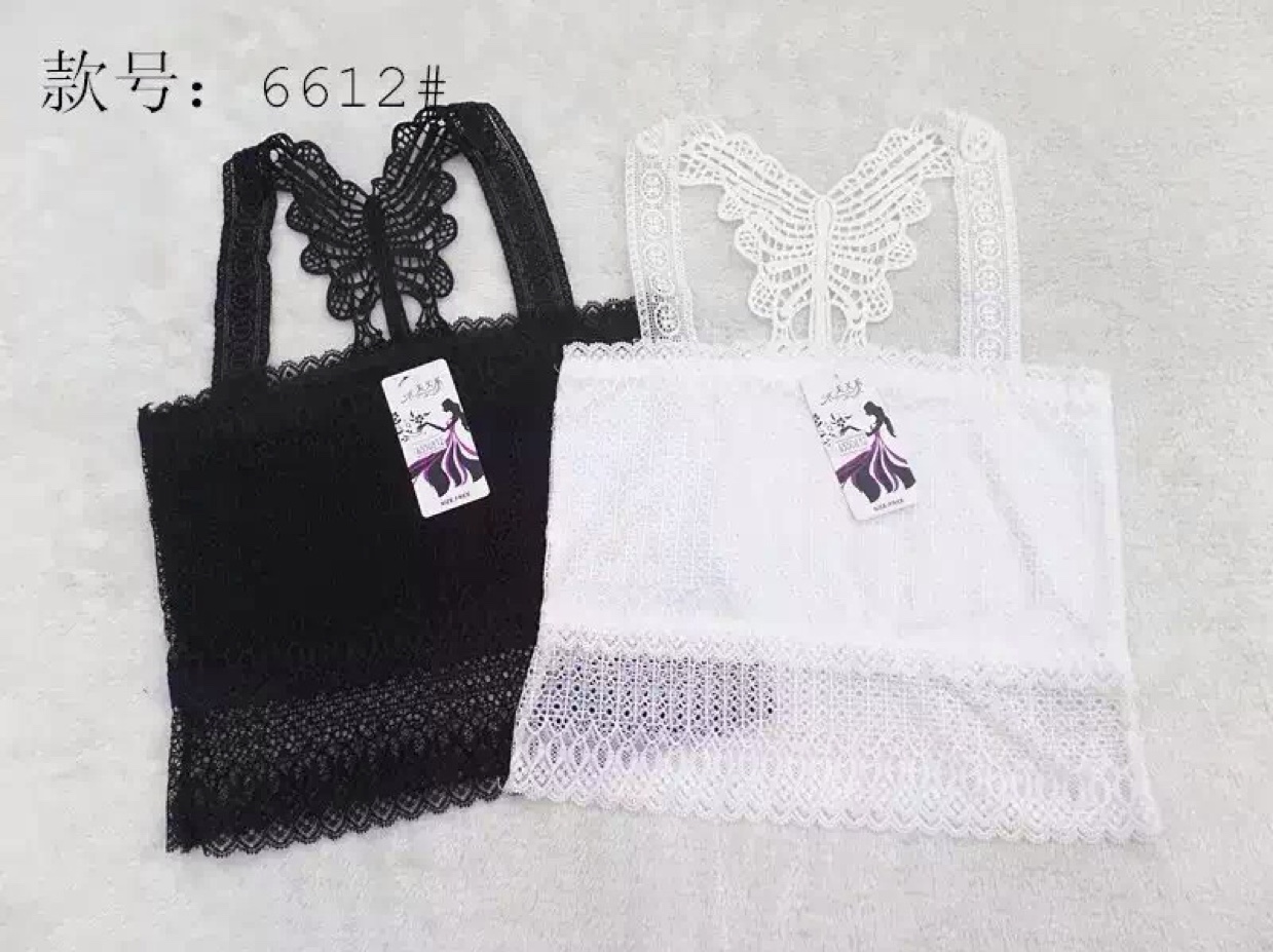 网红同款吊带韩版百搭蕾丝美背抹胸裹胸6612#