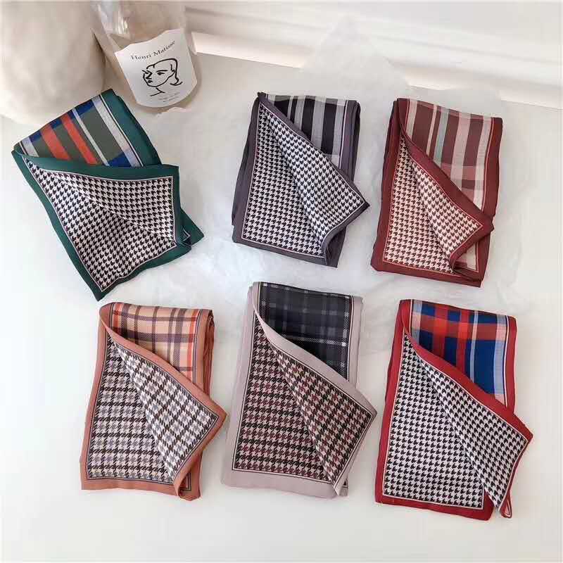 2020 New Korean version digital printed Babag small silk scarf