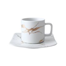 北欧风格现代时尚大理石纹金小号咖啡杯碟