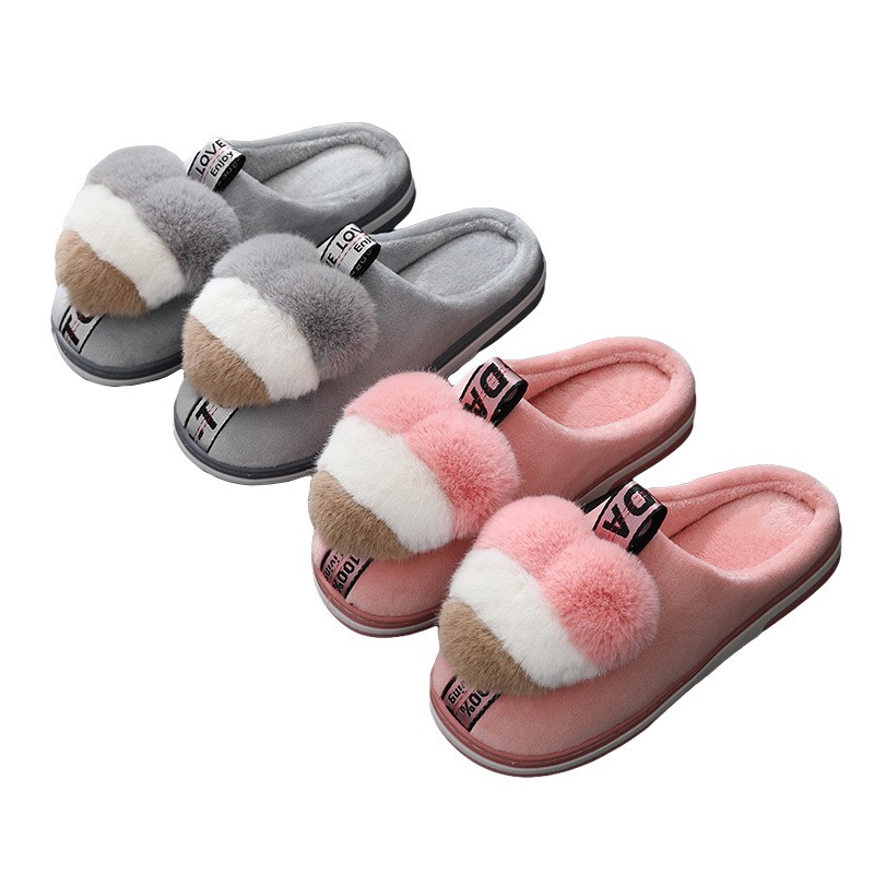 Winter cotton slippers Women's Home 2020 New Winter indoor Home cute couple autumn and Winter plush slippers Winter Item Picture
