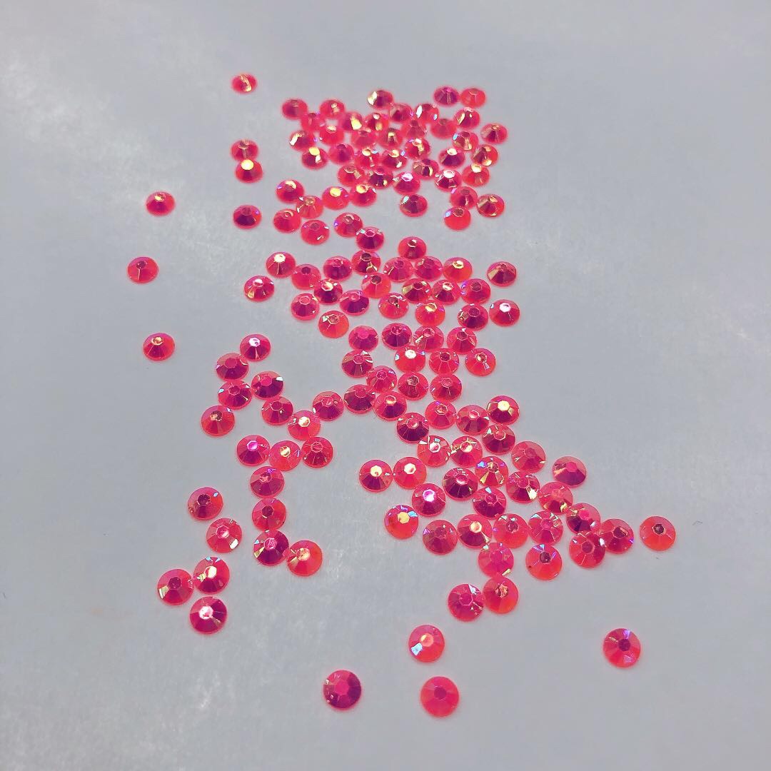 Ss16 Pink Resin Eco-Friendly Diamond details Picture