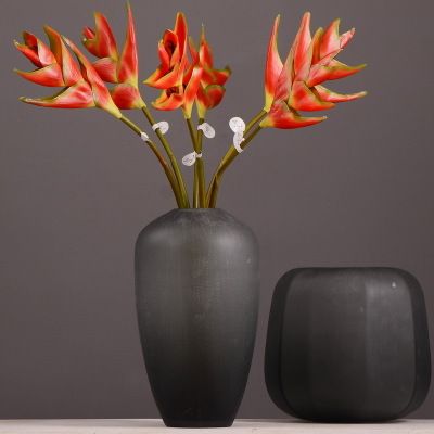 Yiwu Selection living room decorative flower arrangement main flower imitation paradise crane burnt wholesale orange tropical flowers Specification drawing