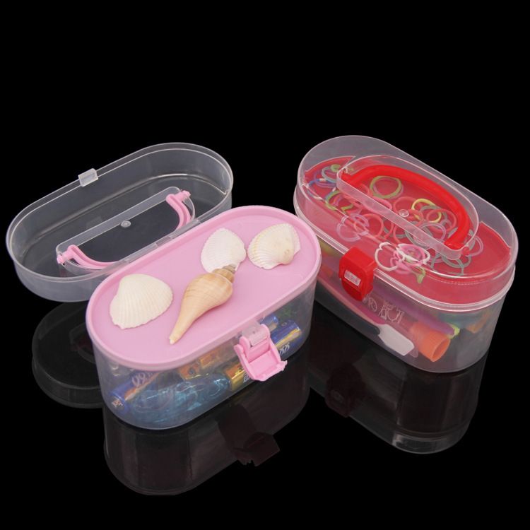 Double-layer small round bucket mini small item organization box, nail polish remover, cotton swab, makeup remover cotton, storage box, tool box details Picture