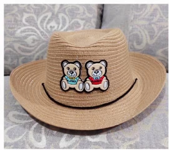 Double bear cowboy hat for children