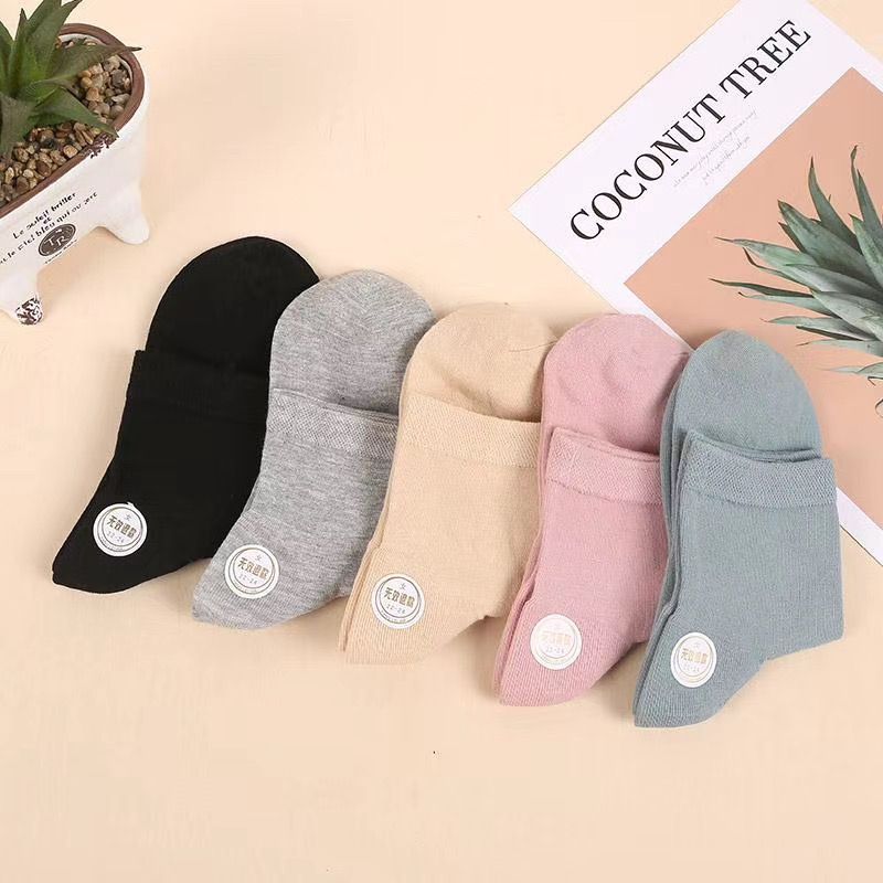 12 pairs of new autumn and winter anti-crack socks for both men and women, all-cotton mid-calf heel type socks to prevent dry feet and cracked feet for women detail image 3