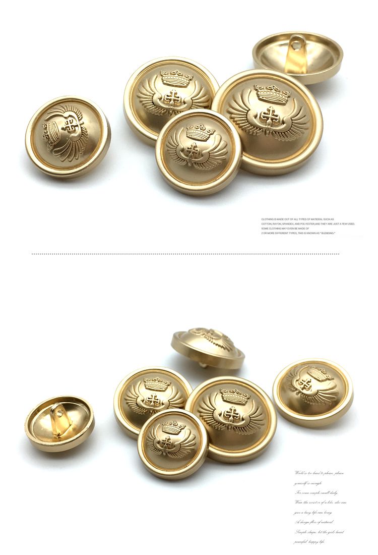 金属纽扣风衣外套纽扣装饰钮扣高档手缝合金纽扣皇冠详情4