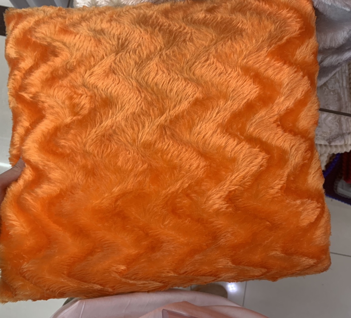 New Factory Direct Retail Wholesale Orange Striped Long Hair Throw Pillow