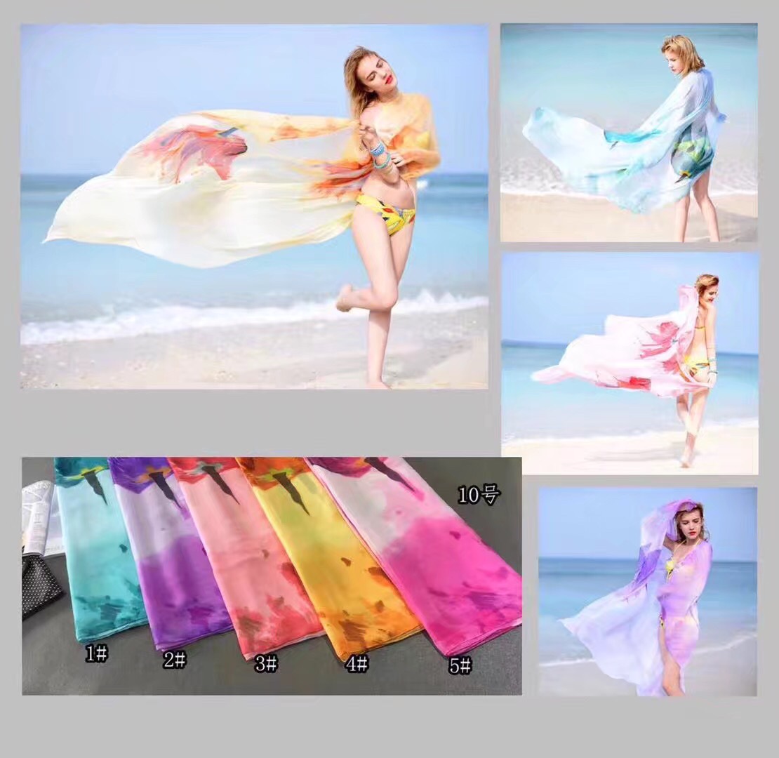 Printed silk beach towel specifications 150*180