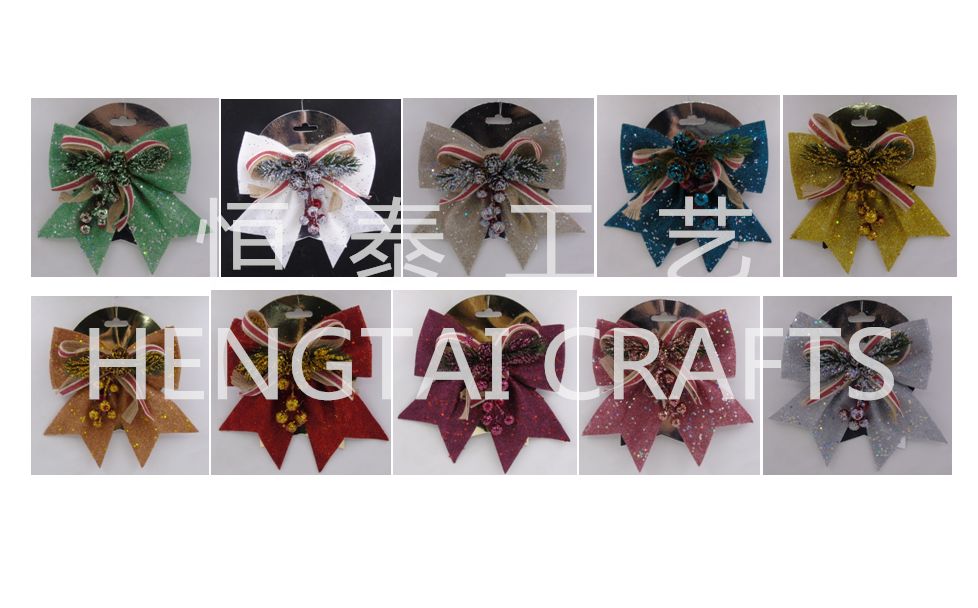 Christmas powder-coated cuttings with foam cotton bows