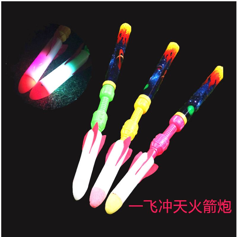 Luminous Bazooka children's toys wholesale night market stalls supply hot selling sponge head band sound flying rocket thumbnail