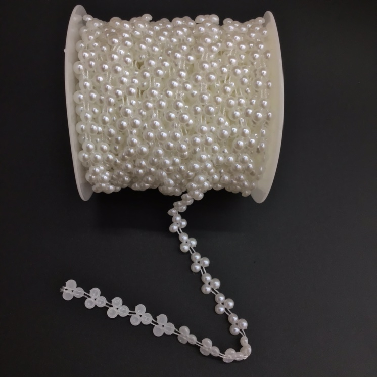 Wholesale of 6mmABS triangular bead handcrafted DIY headwear, wedding dress, skirt and garment accessories, handicrafts and accessories details Picture