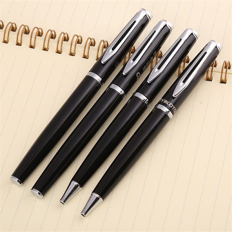 Business Gift Set Metal signature on pen metal ballpoint pen + metal fountain pen set pen