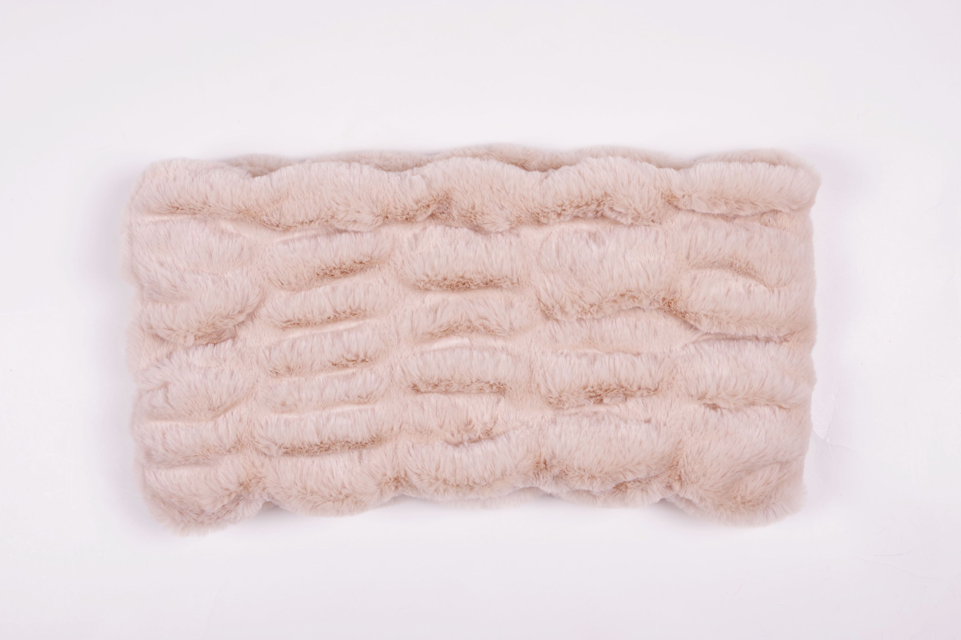 Rabbit fur solid color short scarf, elastic scarf, winter thickened faux fur scarf detail image 2