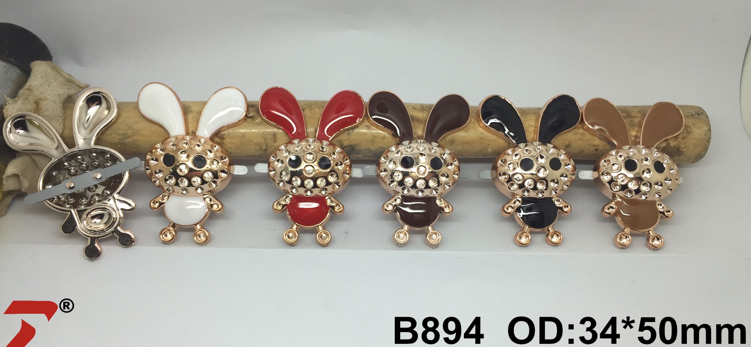 New Uv Rabbit Dripping Oil Women's Shoes Shoe Buckle Accessories Shoes Flower Bag Creative Fashion Diy Accessories