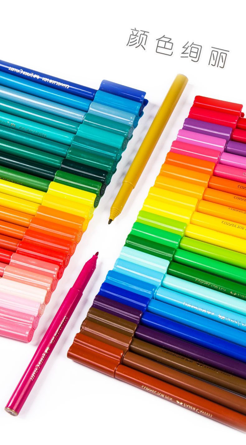 The 30-color pp gift box from Faber-Castell in Germany can be fully assembled with building blocks, watercolor pens for children and toddlers to fill in and draw, and is washable detail image 2