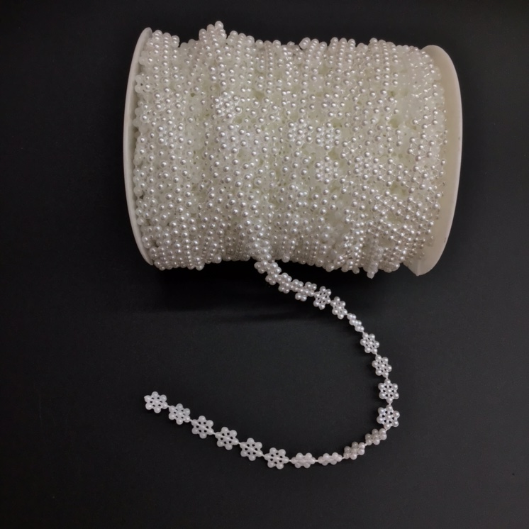 10mmABS hexagonal snowflake bead handcrafted DIY headwear, wedding dress, skirt, clothing accessories, handicraft accessories wholesale details Picture