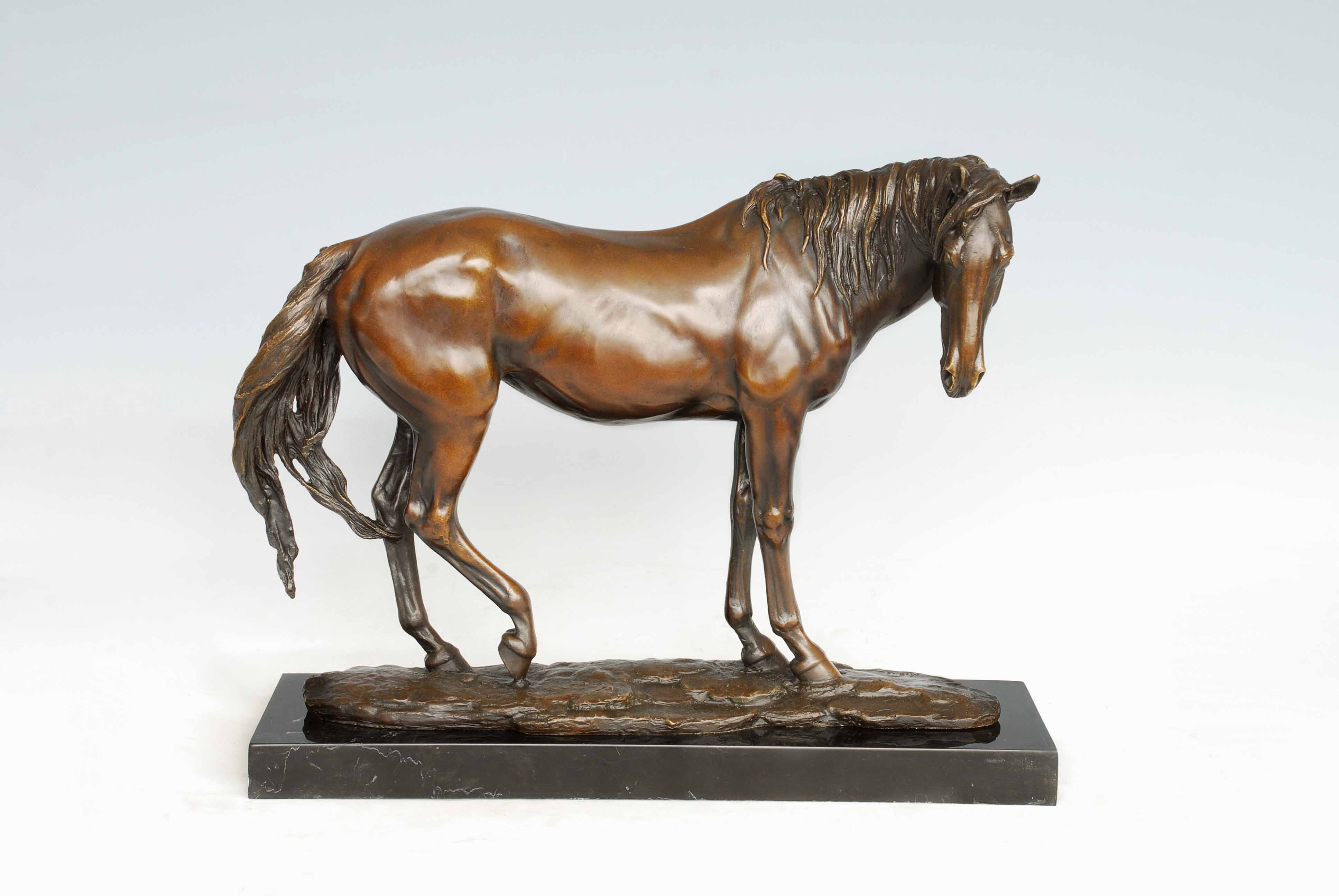 铜雕悠闲马办公室家居客厅室内铜摆件软装品现代礼品送礼