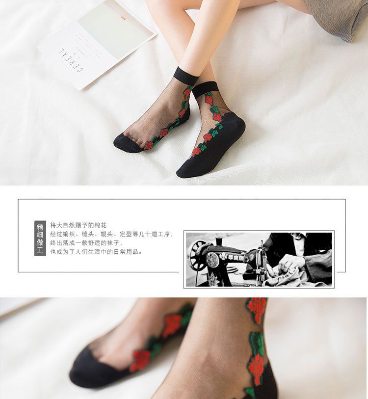 12 pairs of ladies' foot heel split socks crystal glass silk non-slip plus cotton sole split socks foot split socks factory direct sale undefined