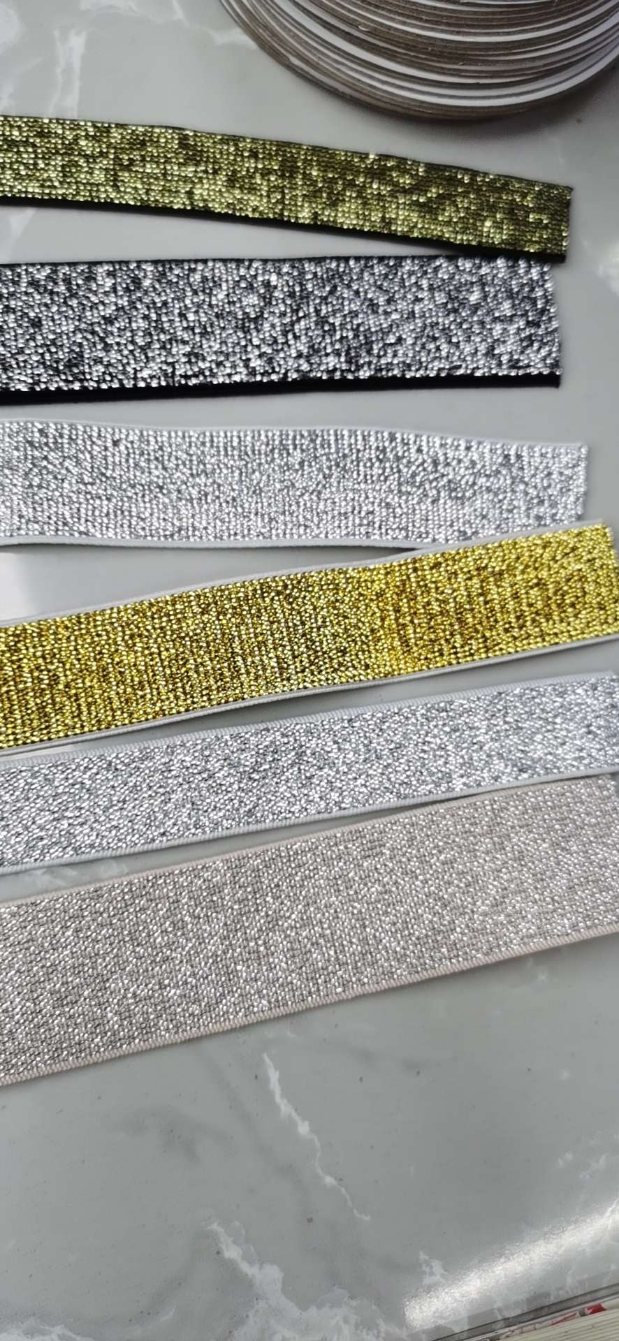 Silver Elastic On White Background, Color Elastic On Colored Background, Gold Elastic On Black Background, Stage Makeup Elastic undefined