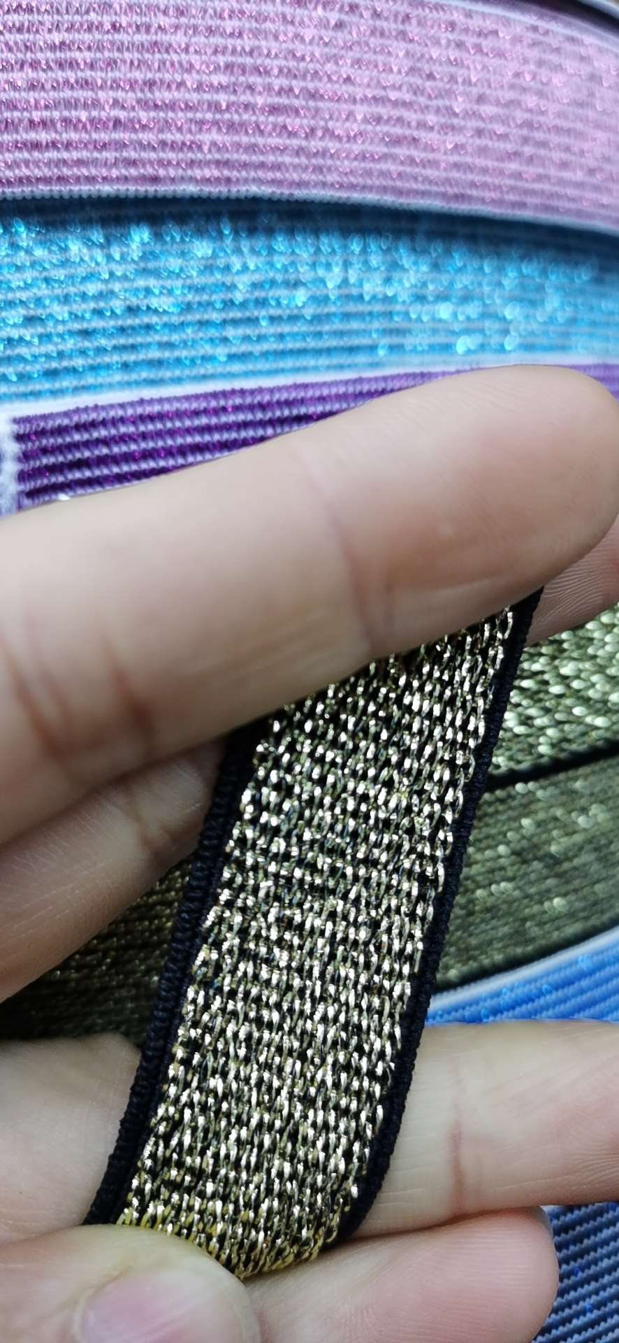 Silver Elastic On White Background, Color Elastic On Colored Background, Gold Elastic On Black Background, Stage Makeup Elastic Specification drawing