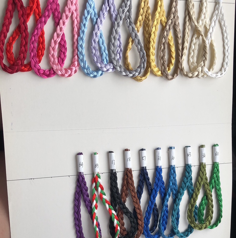 彩色三股辫可定做颜色