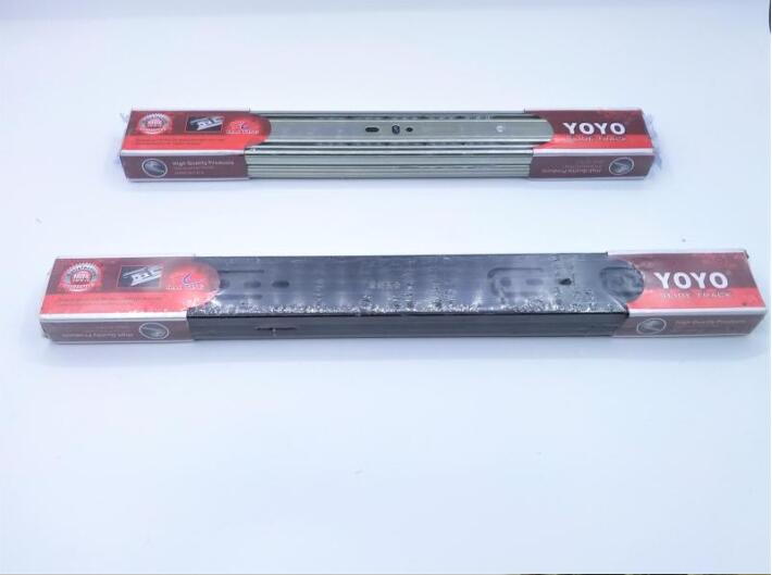 消音三节抽屉轨道 家装柜门抽屉轨道 4510-55CM