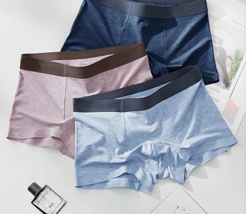 Men's underwear: Modal cotton mid-waist, comfortable and sporty, straight-cut shorts. Men's colorful chiffon, four-corner underpants Specification image