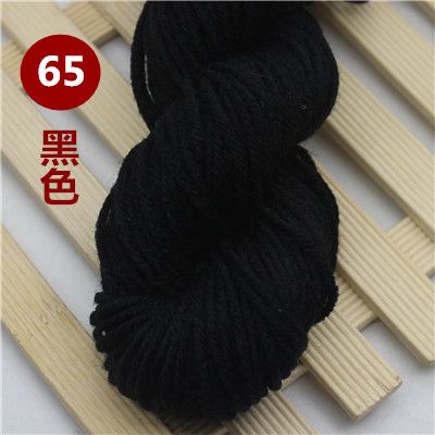 Acrylic yarn, medium and thick thread, slippers, cushions, hats, dolls, cross-stitch, handmade acrylic baby yarn, black detail image 1