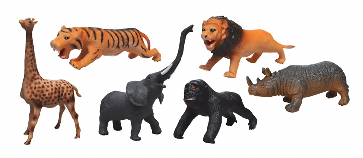 6 soft glue children's animal toys thumbnail