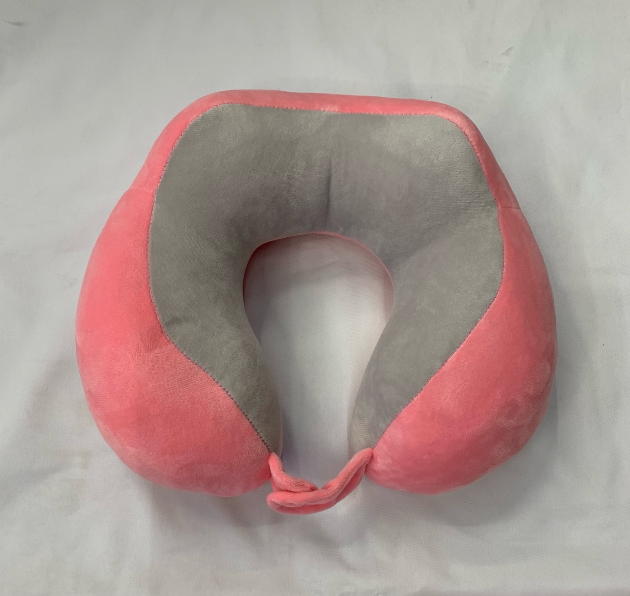 Coche U almohada rosa gris patchwork modelo