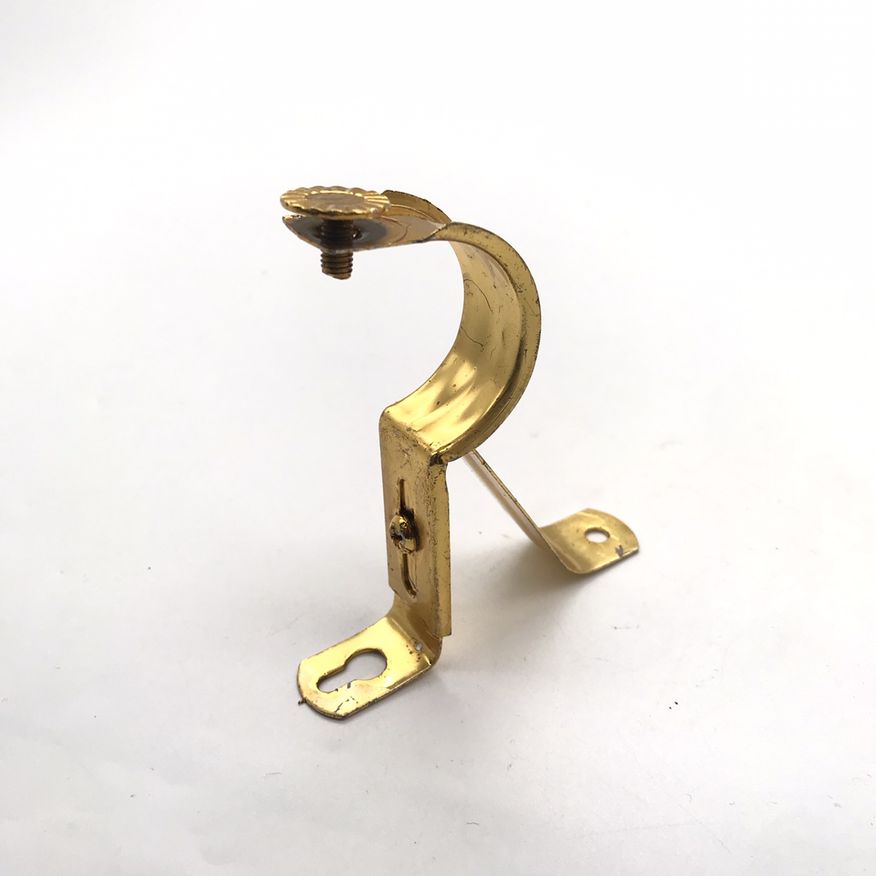 Iron single rod support single rod curtain rod Roman rod plus support base support frame