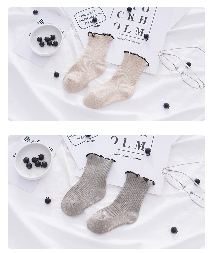 春季可爱宝宝公主👸花边 精梳棉宝宝淑女袜 宝宝保暖袜-M1805详情图6