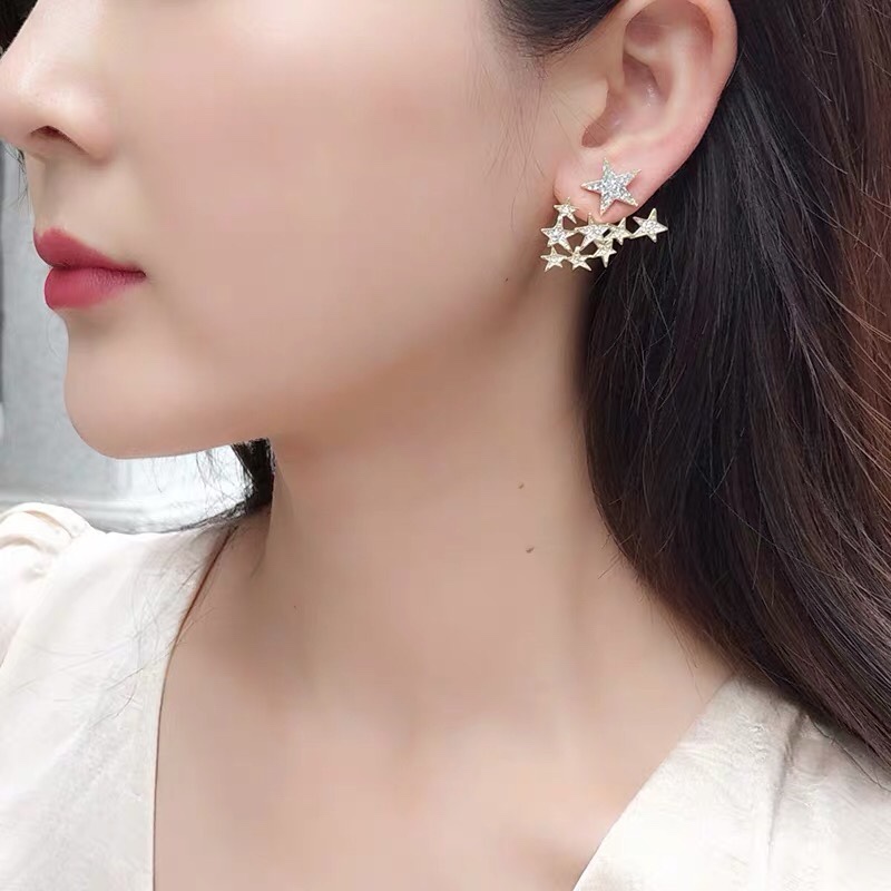 繁星似锦 星星耳钉 可拆卸 前后2⃣️戴产品图