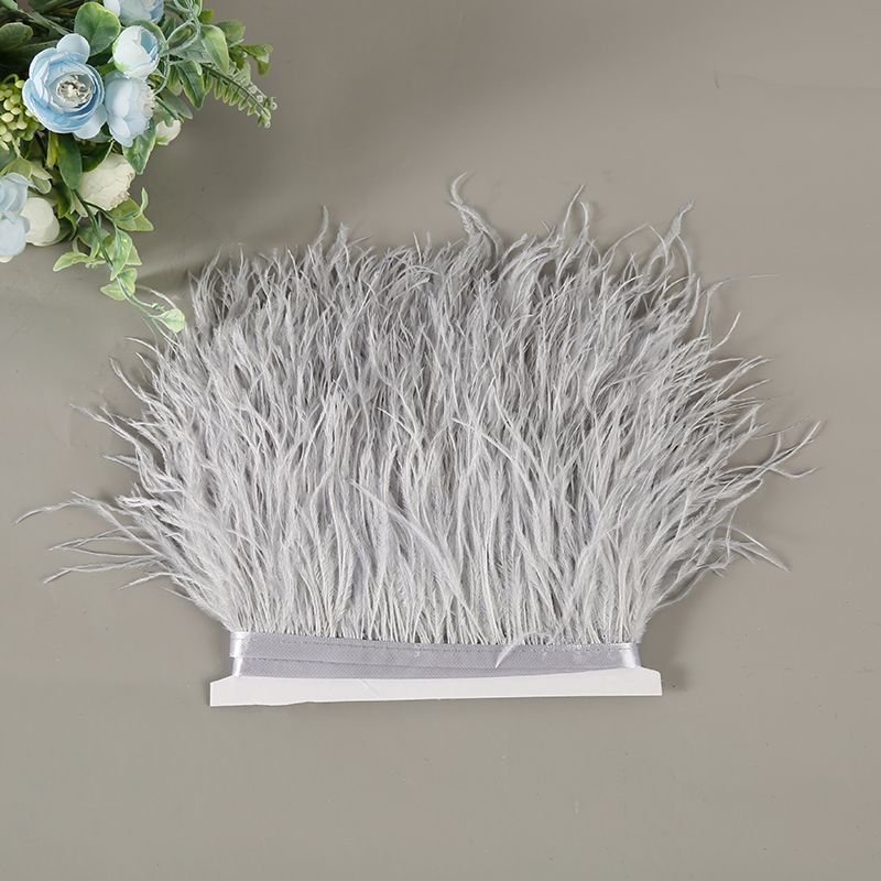 Manufacturers Direct Sales 10-15Cm Ostrich Wool Cloth Bag Cloth Edge Clothing Accessories Stage Wedding Diy Decorative Feathers Item Picture