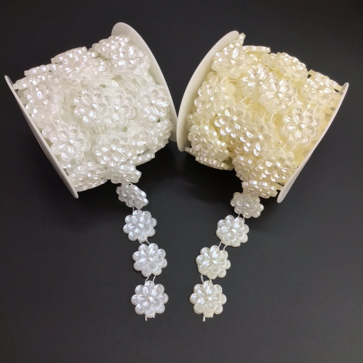 Wholesale of 24mmABS chrysanthemum bead handcrafted DIY headwear, wedding dress, skirt and garment accessories, handicrafts and accessories